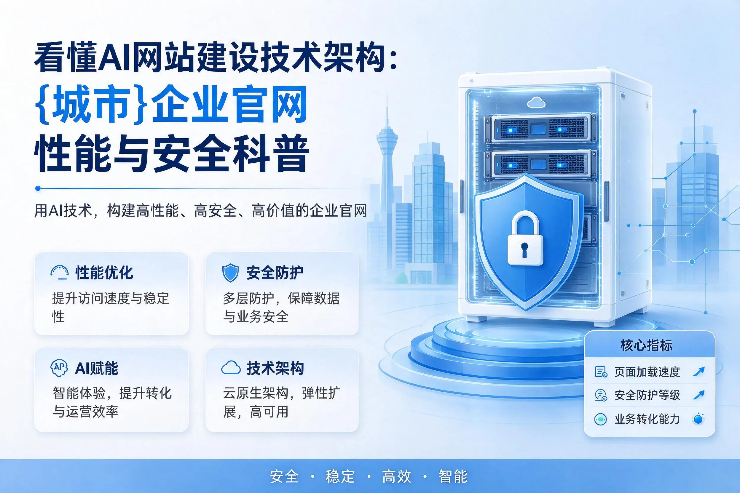 看懂AI网站建设技术架构:长沙企业官网性能与安全科普