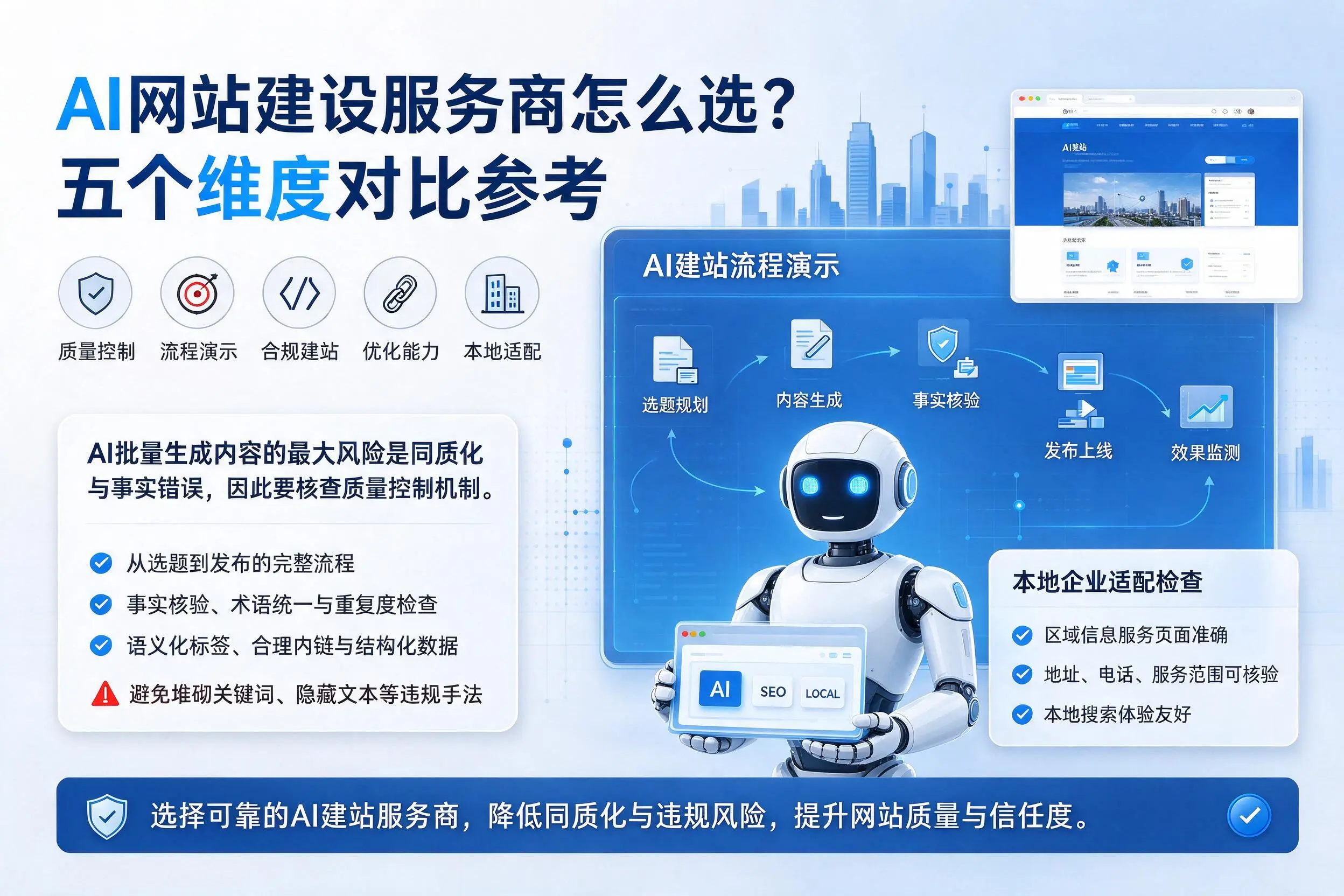 长沙AI网站建设服务商怎么选?五个维度对比参考