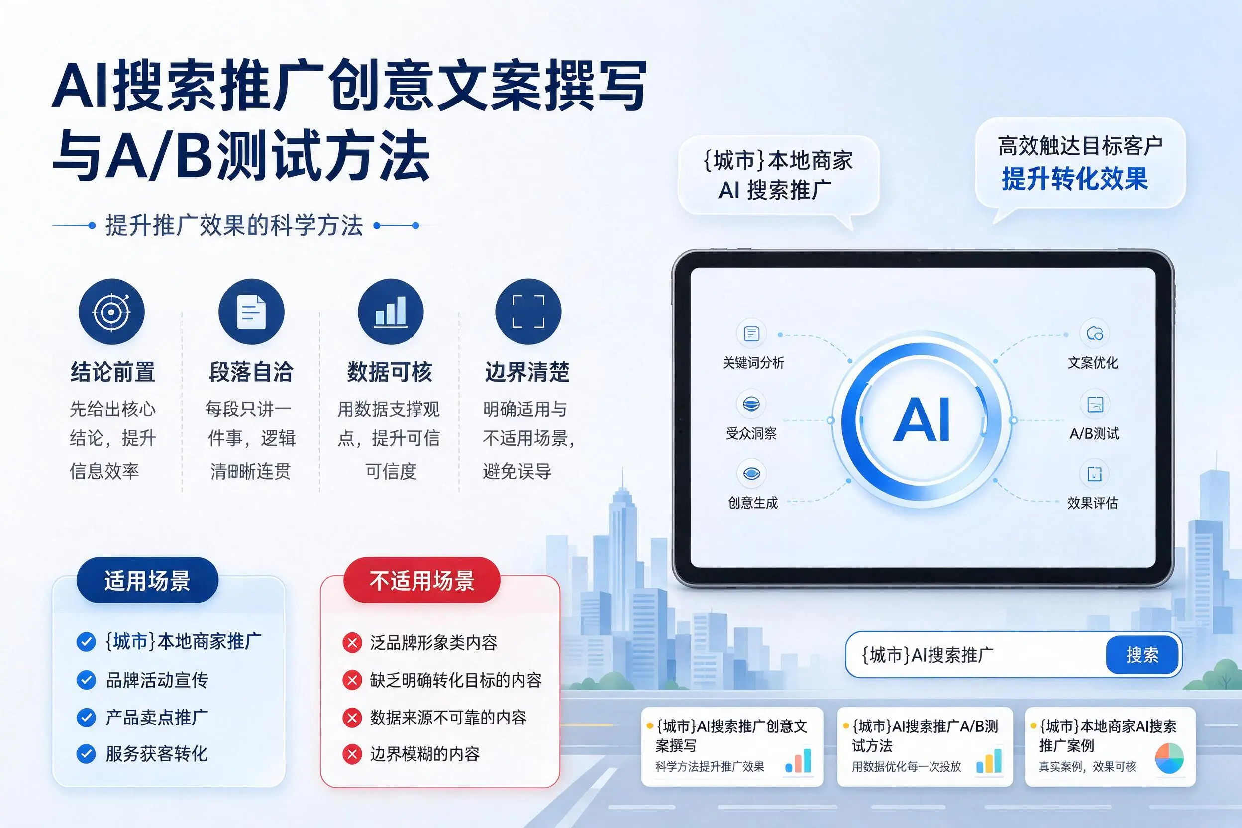 长沙AI搜索推广创意文案撰写与A/B测试方法